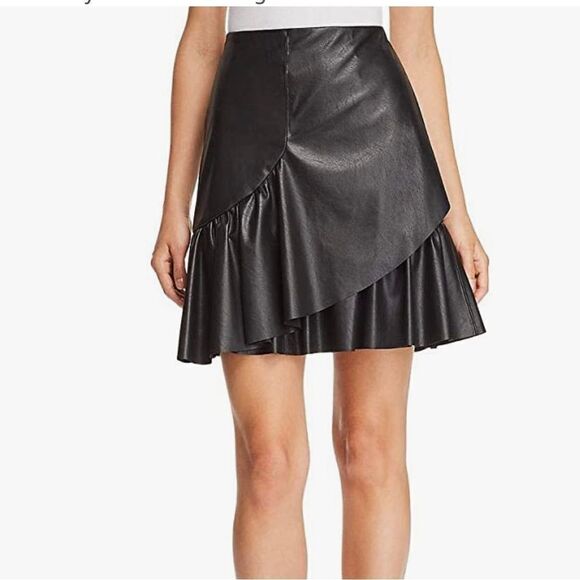 Rebecca Taylor NWT black faux leather mini skirt